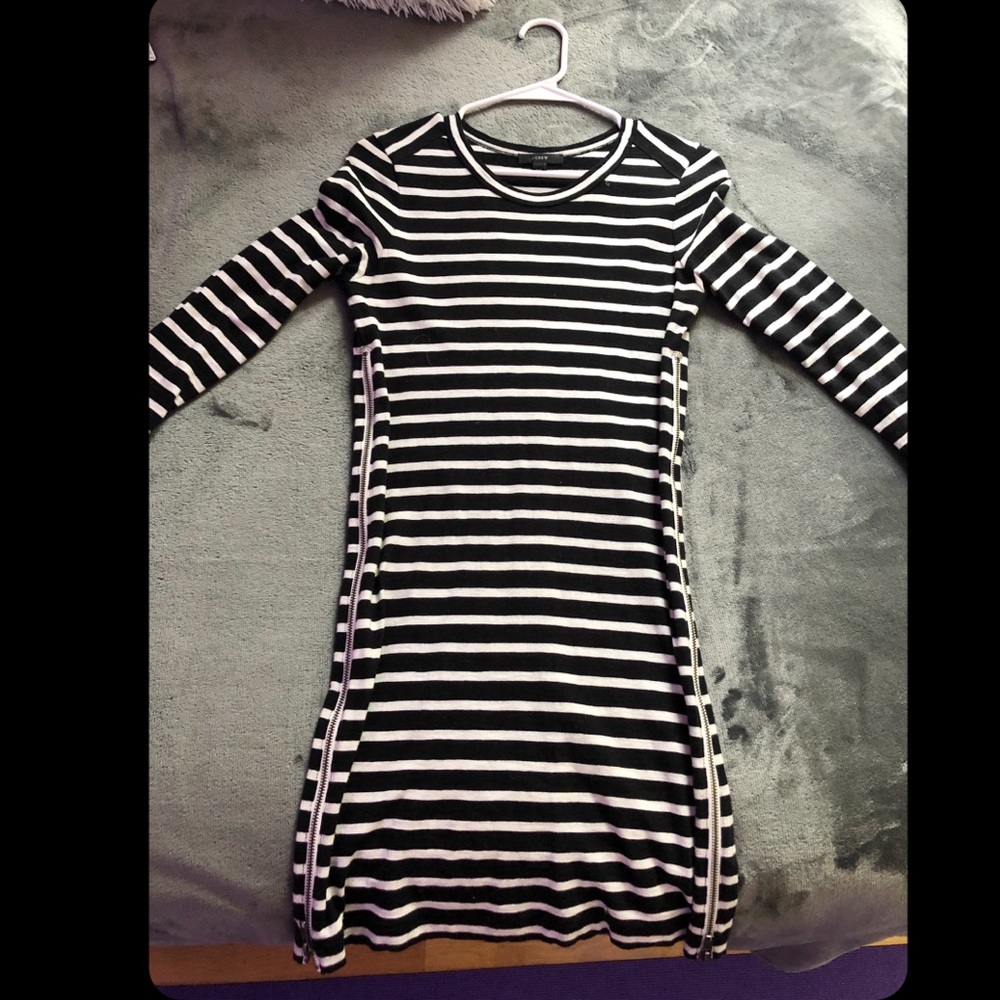 J Crew Long Sleeve Dress with Zippers